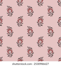 Floral Booti Allover Seamless Repeat Pattern