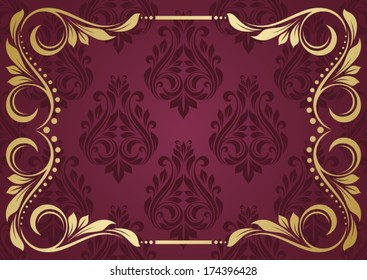 Floral border. Abstract flower background.
