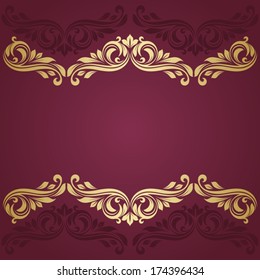 Floral border. Abstract flower background.