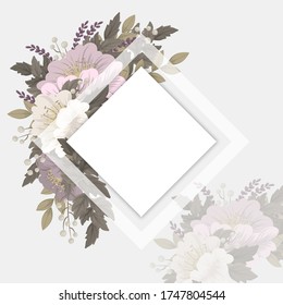 Fondo del borde floral - borde floral rosa