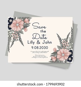 Floral border background - pink flower border