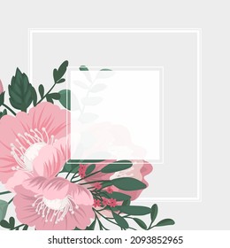 Floral border background - pink flower border