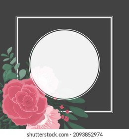 Floral border background - pink flower border