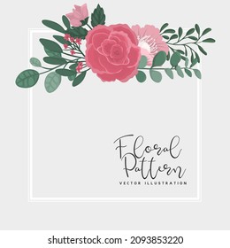 Floral border background - pink flower border