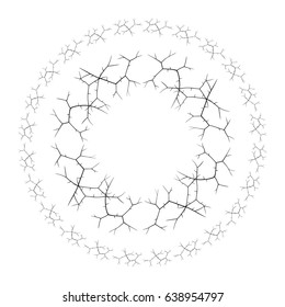 Floral border and circle frame.