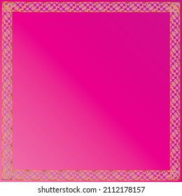  A floral border design on a gradient pink background—suitable for ladies' garments such as sarees, stoles, dupattas, shawls, long skirts, Kurtis.