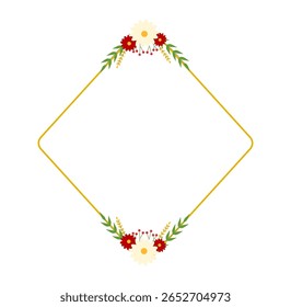 Floral Border Design for Printable Invitations and Cards