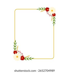 Diseño de borde floral para tarjetas e invitaciones imprimibles