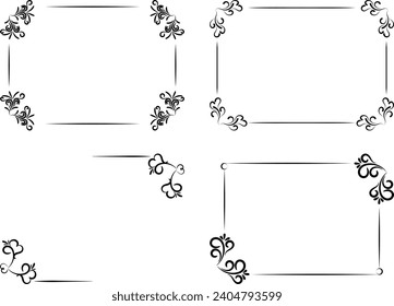 Design-Set für florale Grenzelemente