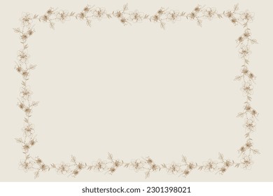 Plantilla de tarjeta de marco de borde floral. 
fondo plano. 
flores de azalea. Ilustración de diseño de vectores.