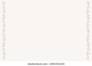 Floral border frame card template. 
flat background. 
alamanda flowers. Vector design illustration.
