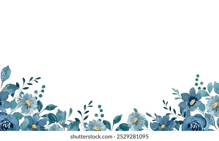 Plantilla floral de la tarjeta del marco del borde. Gradiente dorado sobre fondo blanco. Ilustración de diseño de Vector. para Anuncio, tarjeta de boda. Rectángulo esquinas lados