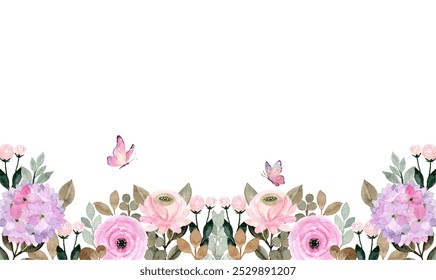 Floral border frame card template. Golden gradient on white background. Vector design illustration. for banner, wedding card. Rectangle corners sides