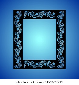 Floral Border frame for CNC cutting, also can be used for weddings and shelfie point