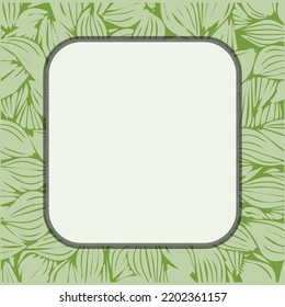 floral border frame design, Vintage style frame for design and decoration, flat design, Abstract pattern background with simple white round text box design