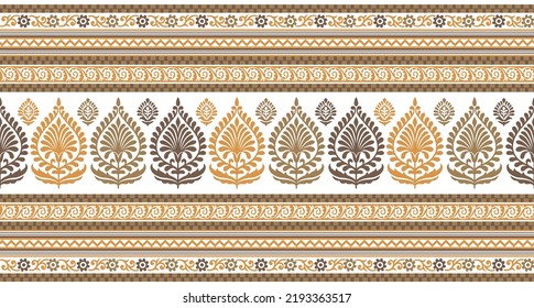 Floral border with geometrical shapes svg