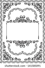 Floral border isolated on white