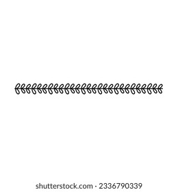 Floral border line frame design shape icon for decorative vintage doodle element for design in vector illustration