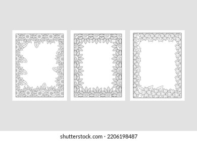 floral border mandala design vector