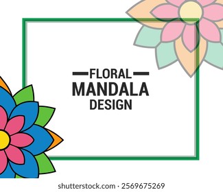 Floral border mandala set vector, Decorative flower mandala border vector silhouette, Border Mandala vector set, Creative Mandala vector isolated