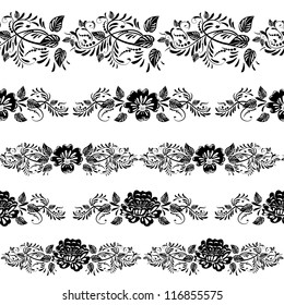 floral border set