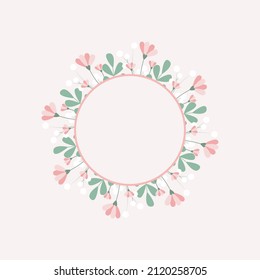 Borde floral, borde vector, marco vectorial, día de la madre, día de San Valentín, Pascua, flores vectoriales