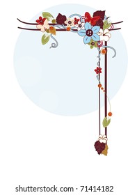 floral border vector illustration