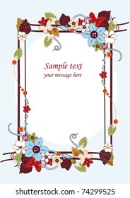 floral border vector illustration