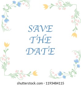 floral border wedding invitation