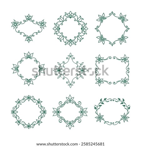 Floral borderline bundle, perfect for invitations and cards