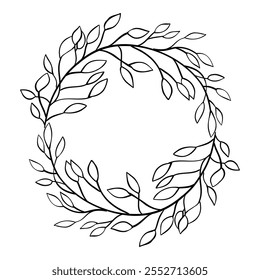 Fronteras y divisores florales. Elegantes marcos decorativos de plantas verdes y divisores ornamentales monograma para tarjeta de invitación de boda. Vector aislado icono sobre fondo blanco