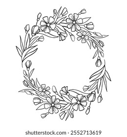 Fronteras y divisores florales. Elegantes marcos decorativos de plantas verdes y divisores ornamentales monograma para tarjeta de invitación de boda. Vector aislado icono sobre fondo blanco