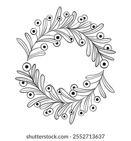 Fronteras y divisores florales. Elegantes marcos decorativos de plantas verdes y divisores ornamentales monograma para tarjeta de invitación de boda. Vector aislado icono sobre fondo blanco