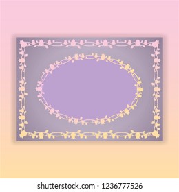 Floral borders page template for web and print, tulip patterns, wedding invitation card, romantic motive, mother day and  8 march card .