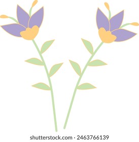 Elemento de rama botánica floral. Para Tarjeta de felicitación y diseño de invitación. Ilustración vectorial aislada