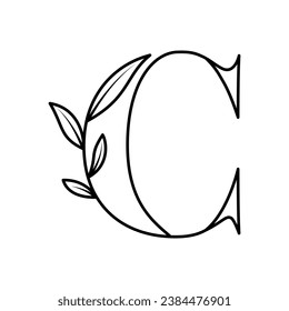 Floral Botanical Alphabet Vector Design