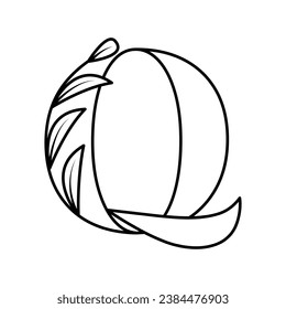 Floral Botanical Alphabet Vector Design