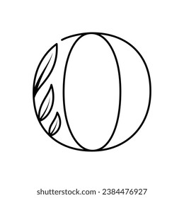 Floral Botanical Alphabet Vector Design