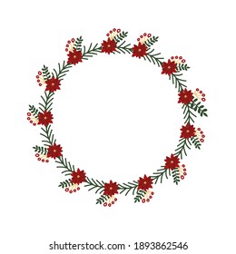 Floral or Botanical Christmas Wreath