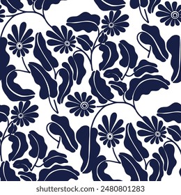 Floral botanical decorative seamless pattern vector design