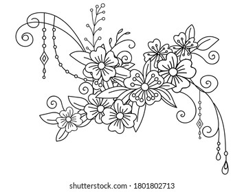 Floral Design Element Swirls Spring Stock Vector (Royalty Free ...