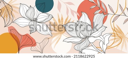 Image, Stock Photo watercolor flowers Art