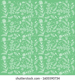 Floral Botanical Seamless Pattern Background Template