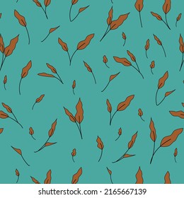 Floral botanical seamless pattern. Elegant template for textile prints. Printing with in hand drawn style
