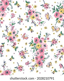 FLORAL BOTANICAL SEAMLESS PRNT AND PATTERN