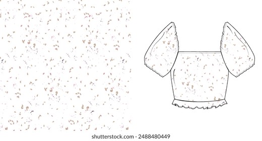 Floral botanical vector texture pattern with flowers and leaves.seamless leaves pattern on background.Seamless pattern can be used for wallpaper