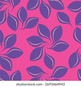 Floral botanical vector texture pattern with flowers and leaves. Seamless pattern can be used for wallpaper, pattern fills, web page background, surface textures.
