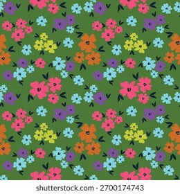Patrón de textura de Vector botánico floral con flores y hojas. El patrón inconsútil se puede utilizar para el Fondo de pantalla, rellenos del patrón, fondo de la página del Web, texturas superficiales