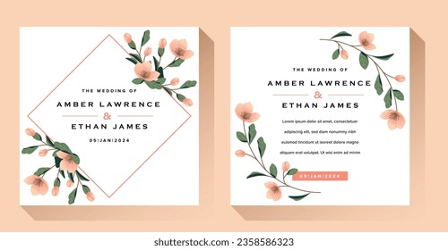 Floral Botanical Wedding Invitation Design