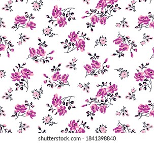 Floral bouquet print and ditsy flowers for textile design